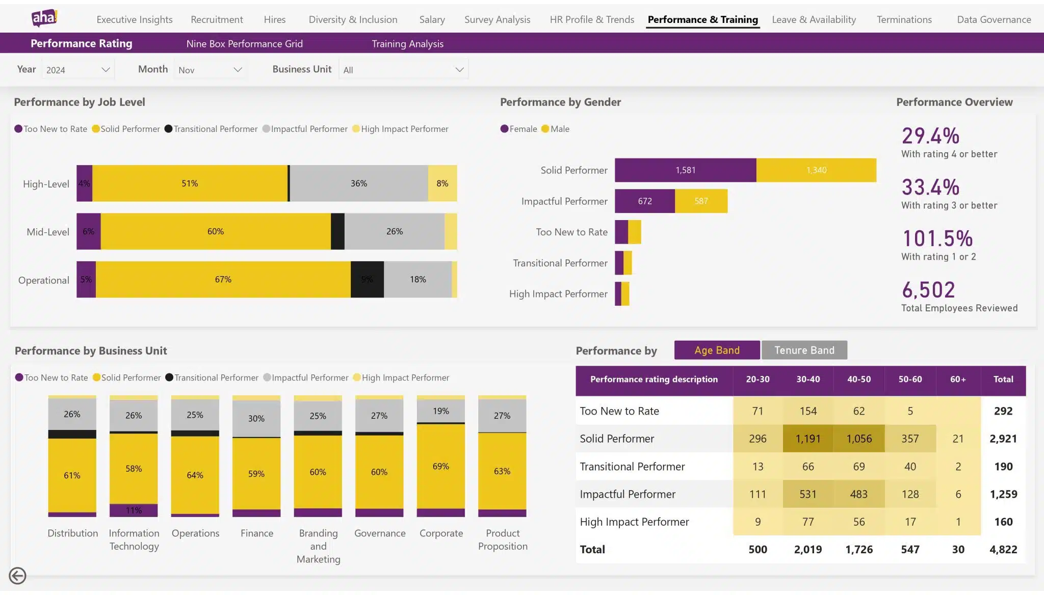screenshot of Agile HR Analytics